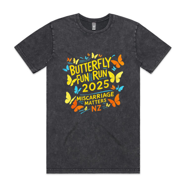 Men's stone wash tee-black Thumbnail