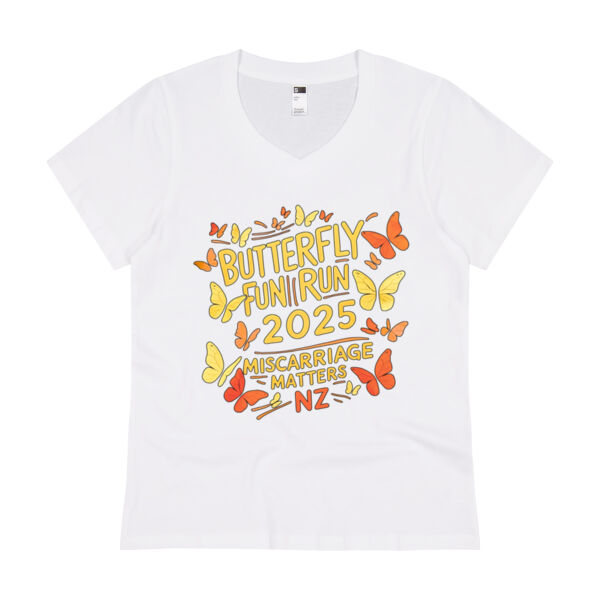 Women's V-neck tee - white Thumbnail